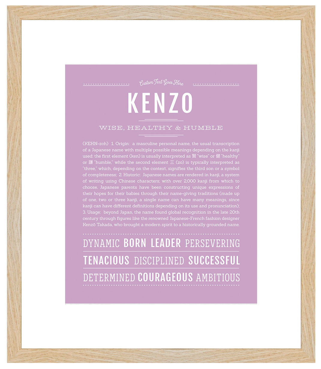 Frame Options | Lilac | Maple Frame, Matted