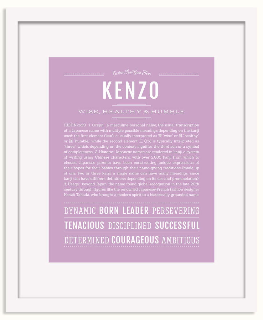 Frame Options | Lilac | White Frame, Matted