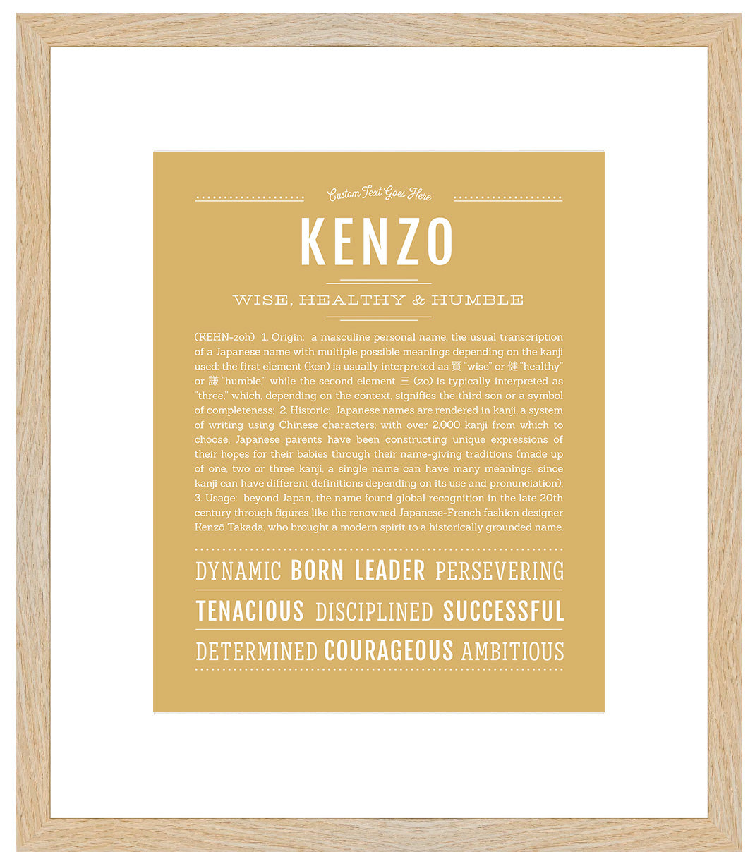 Frame Options | Matte Gold | Maple Frame, Matted