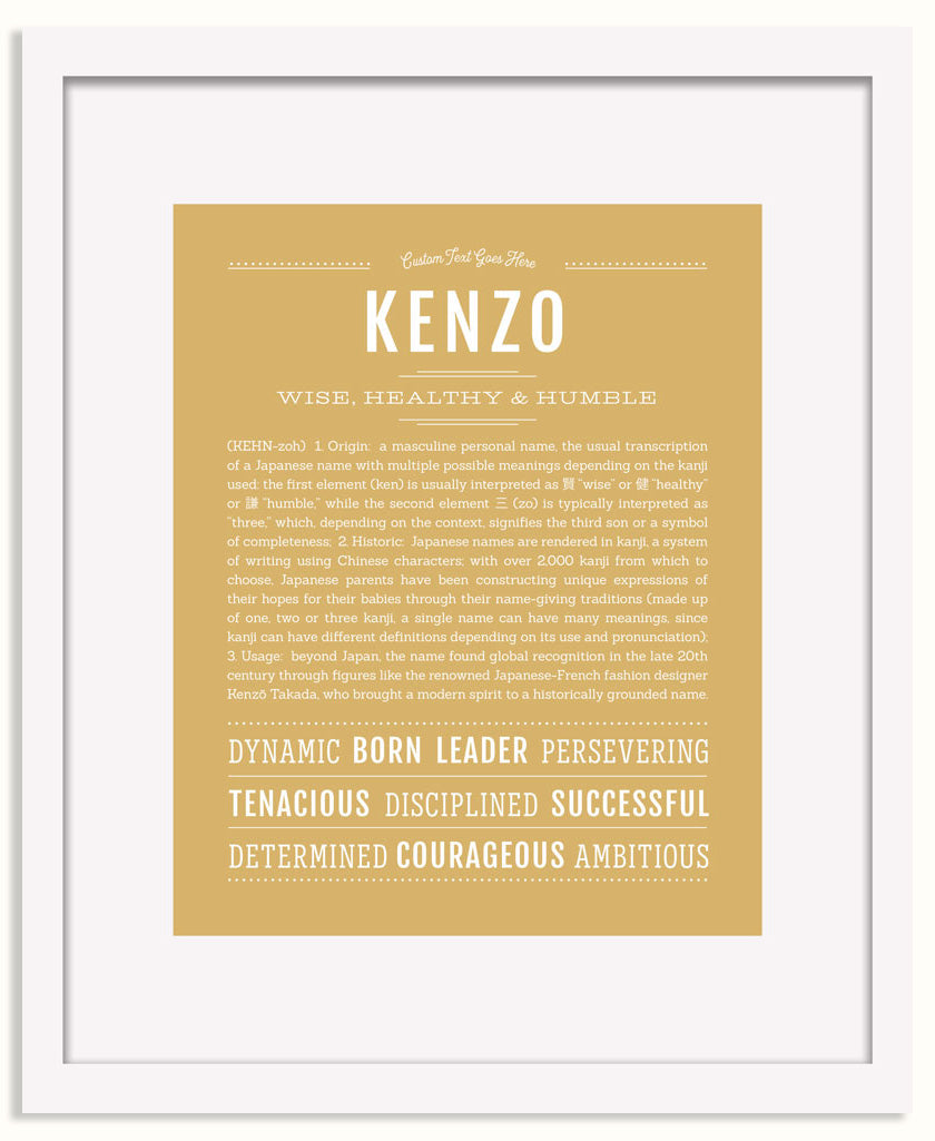 Frame Options | Matte Gold | White Frame, Matted
