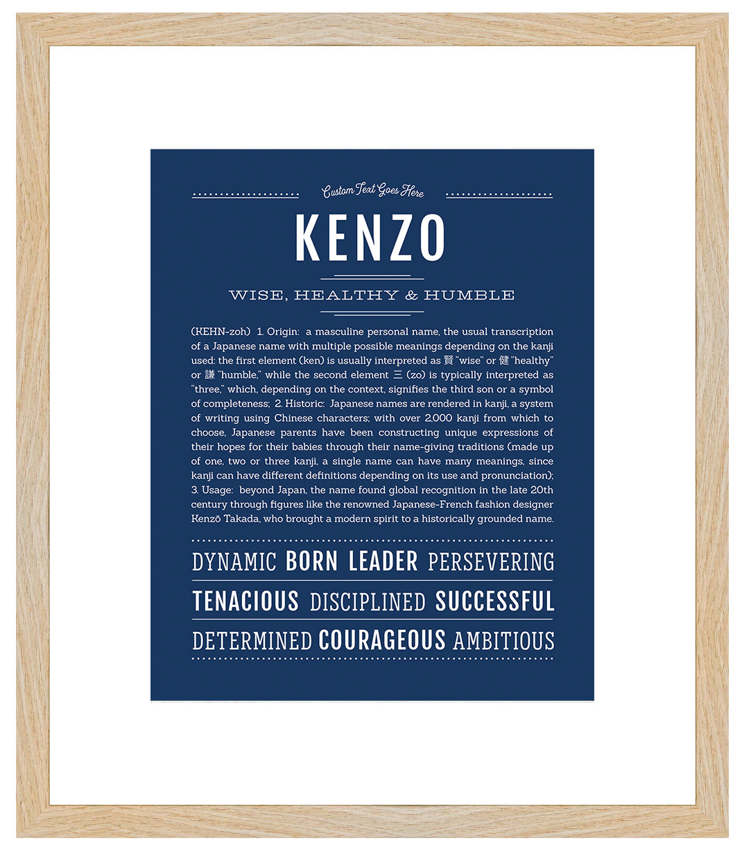 Frame Options | Midnight Blue | Maple Frame, Matted