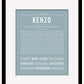 Frame Options | Powder Blue | Black Frame, Matted