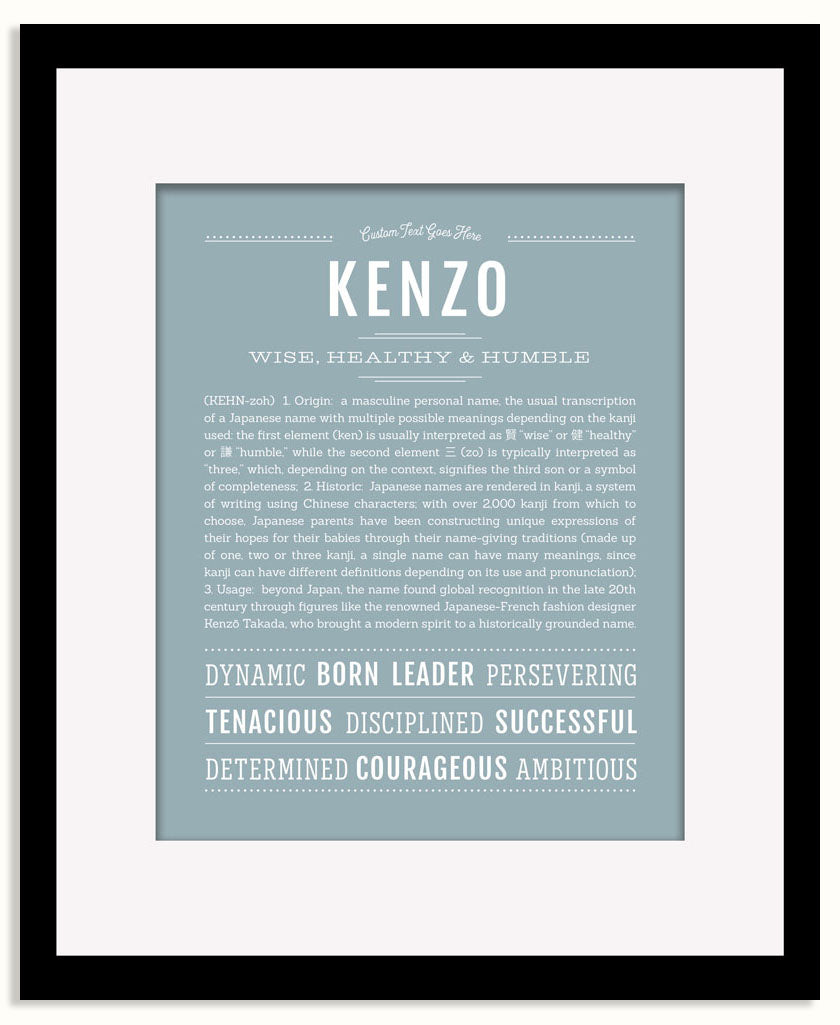 Frame Options | Powder Blue | Black Frame, Matted