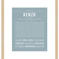 Frame Options | Powder Blue | Maple Frame, Matted