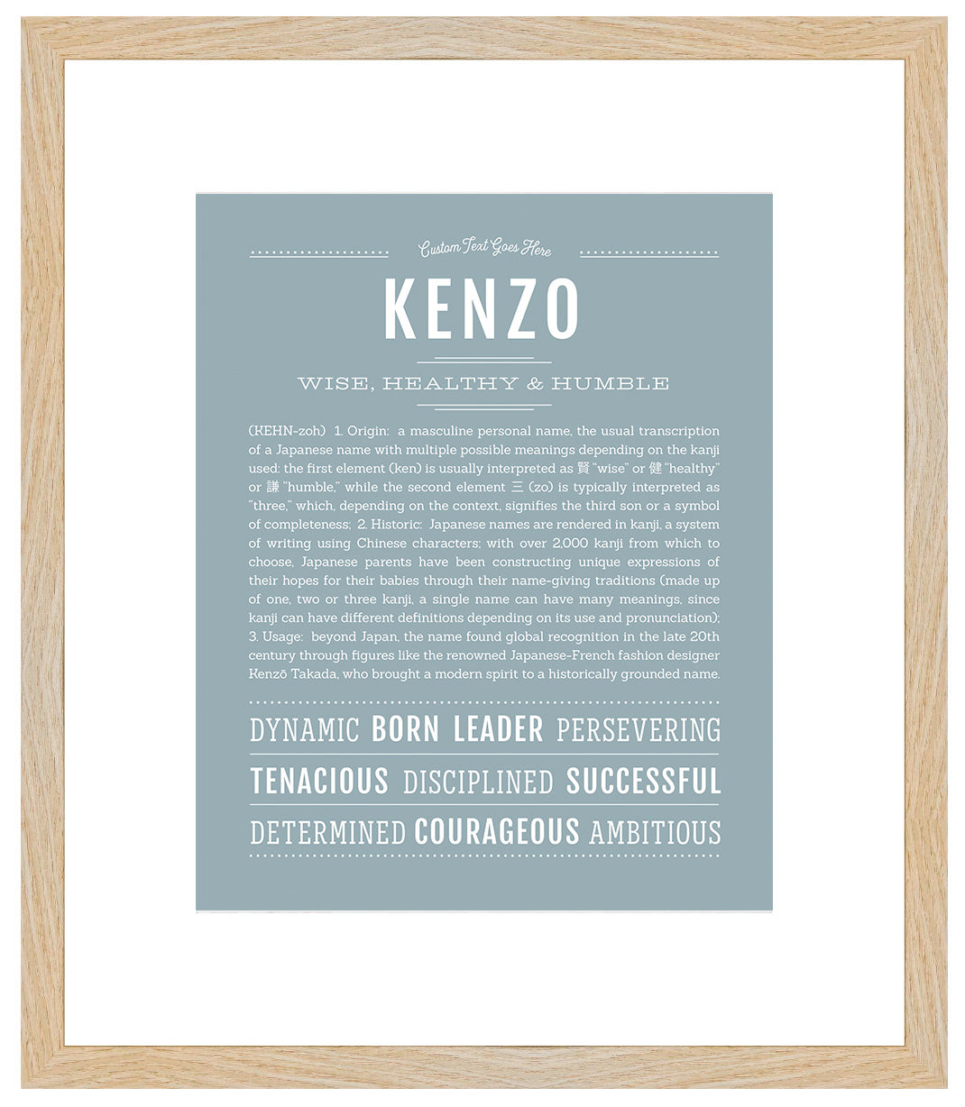 Frame Options | Powder Blue | Maple Frame, Matted