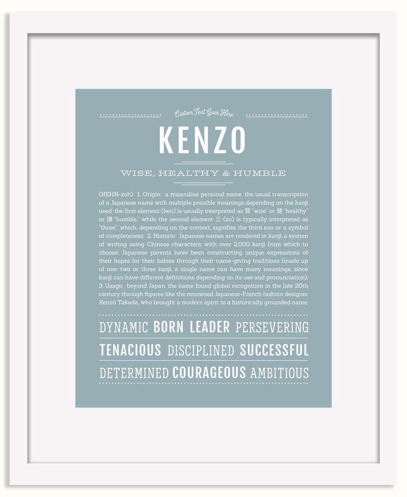 Frame Options | Powder Blue | White Frame, Matted