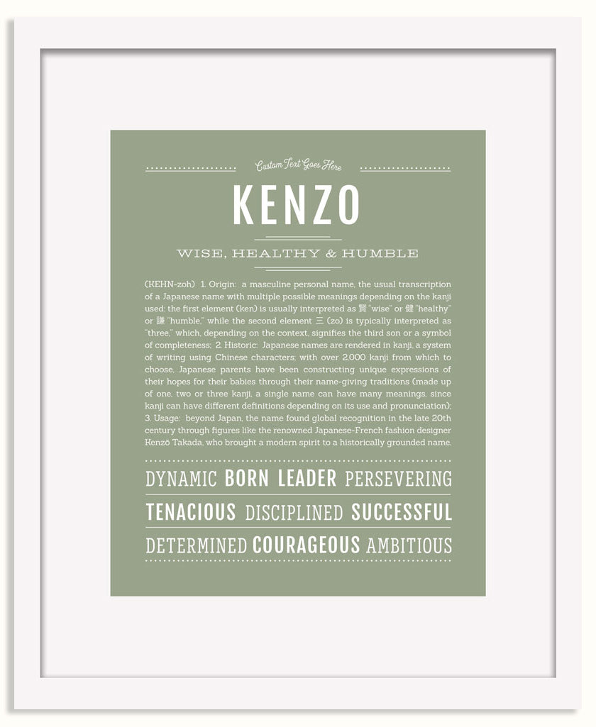 Frame Options | Sage | White Frame, Matted