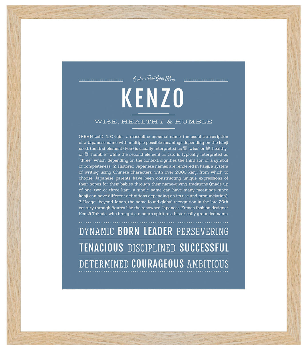 Frame Options | Steele Blue | Maple Frame, Matted