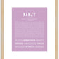 Kenzy | Name Art Print