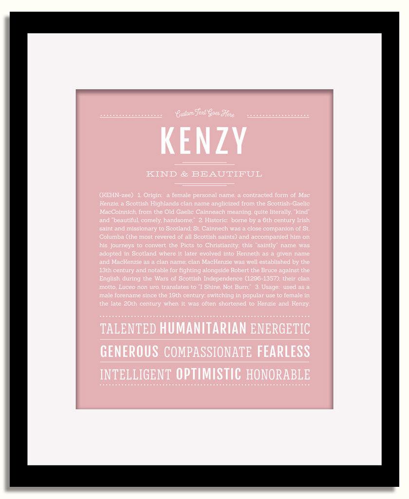 Frame Options | Dusty Rose | Black Frame, Matted