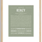 Kenzy | Name Art Print