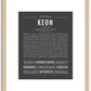 Keon | Name Art Print