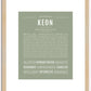 Keon | Name Art Print