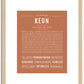 Keon | Name Art Print