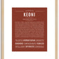 Keoni | Name Art Print