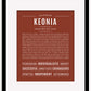Keonia | Name Art Print
