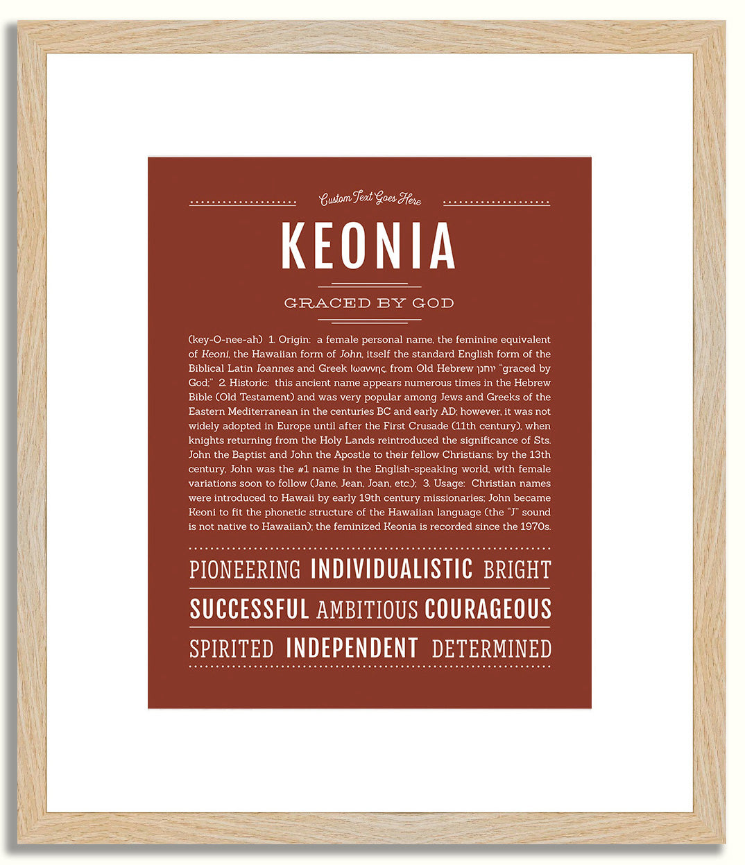 Keonia | Name Art Print