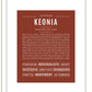 Keonia | Name Art Print