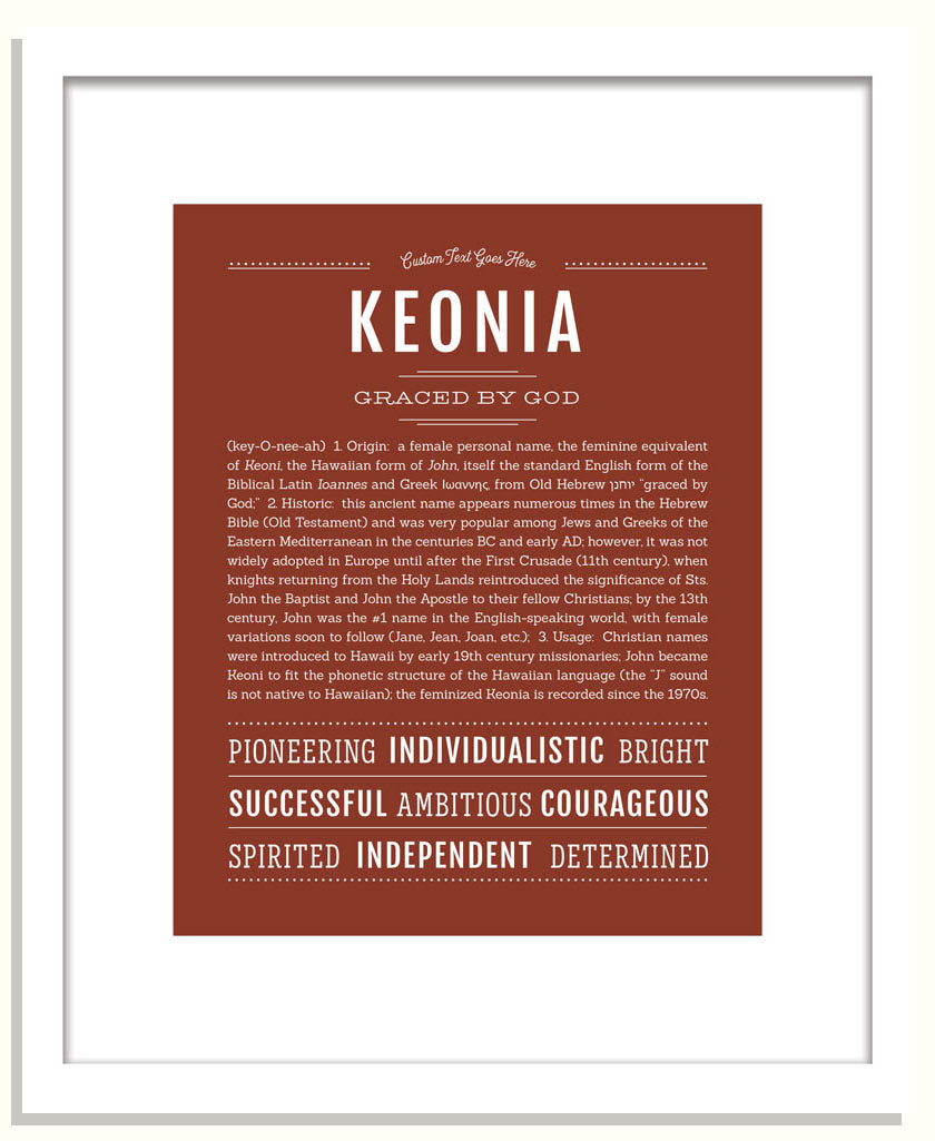 Keonia | Name Art Print