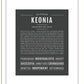 Keonia | Name Art Print