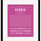 Keonia | Name Art Print