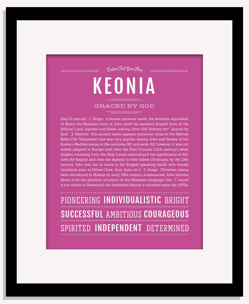 Keonia | Name Art Print