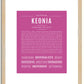 Keonia | Name Art Print