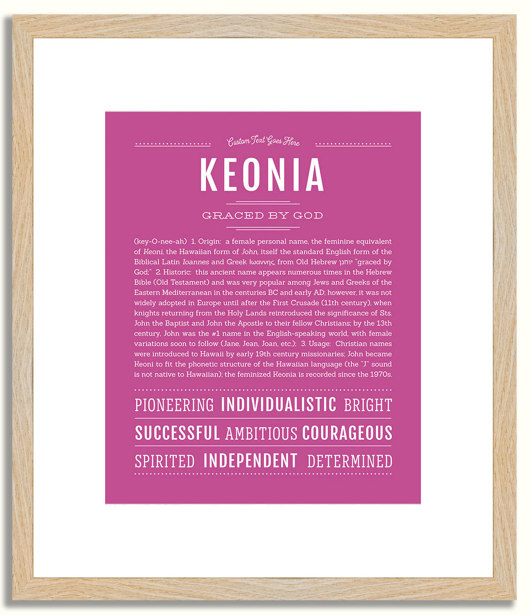 Keonia | Name Art Print