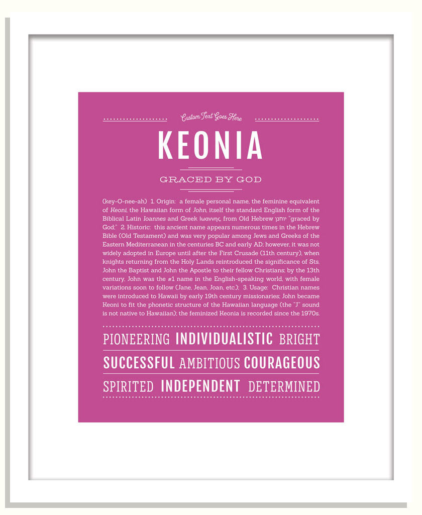 Keonia | Name Art Print