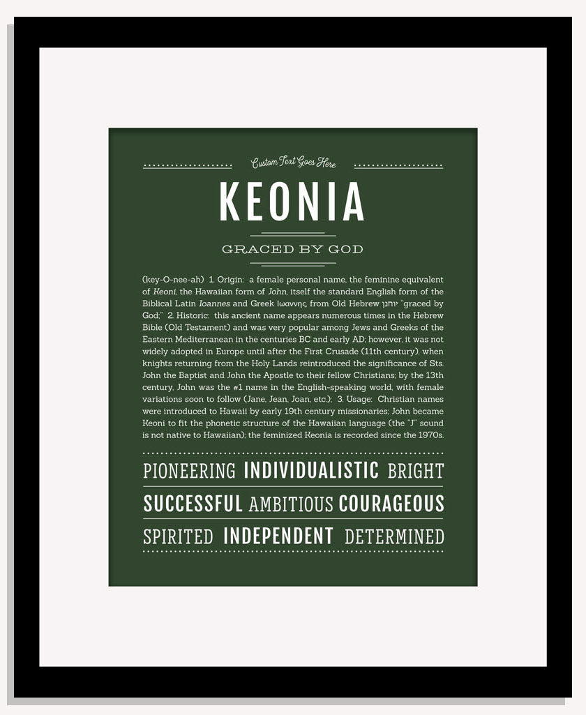 Keonia | Name Art Print
