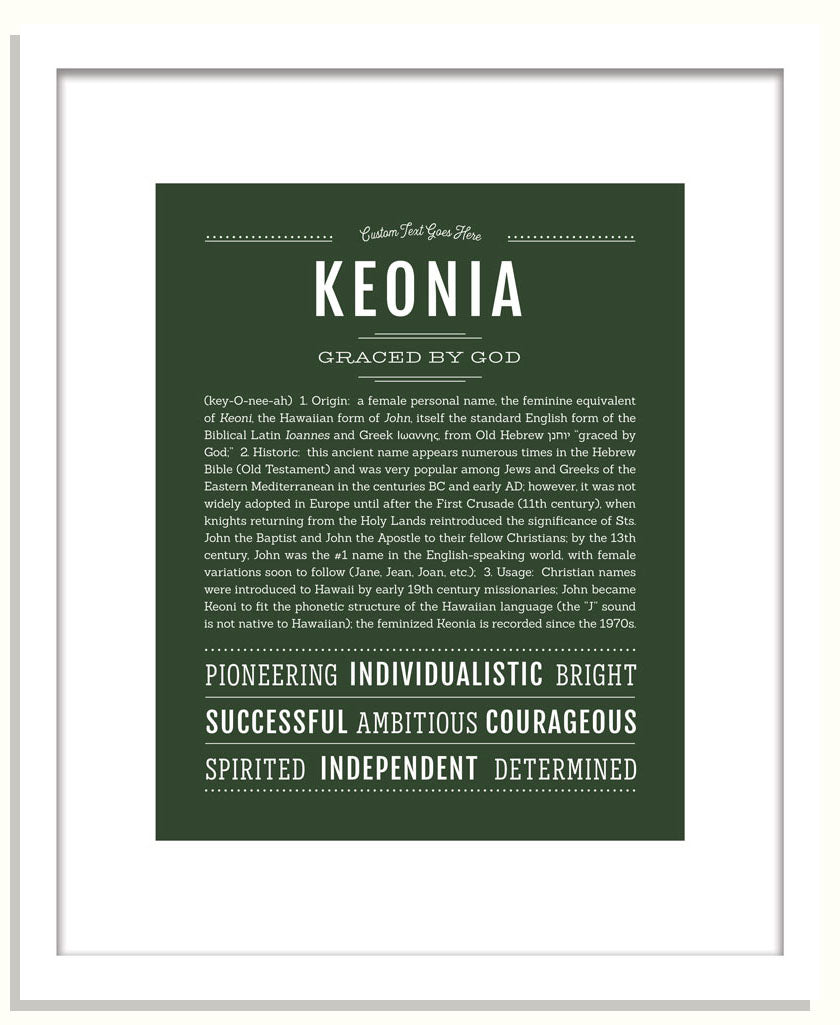 Keonia | Name Art Print