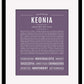 Keonia | Name Art Print