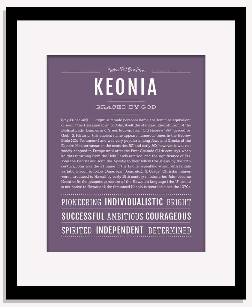 Keonia | Name Art Print