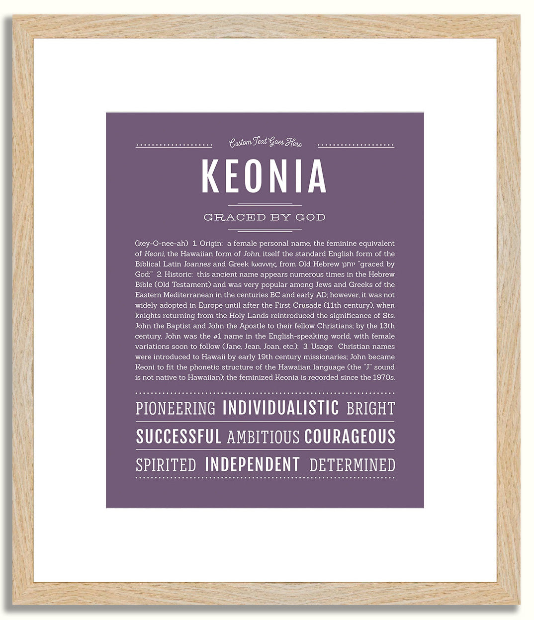 Keonia | Name Art Print