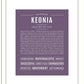 Keonia | Name Art Print