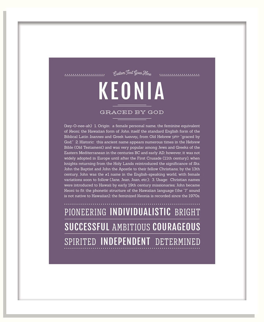 Keonia | Name Art Print