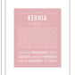 Keonia | Name Art Print