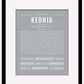 Keonia | Name Art Print