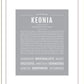 Keonia | Name Art Print