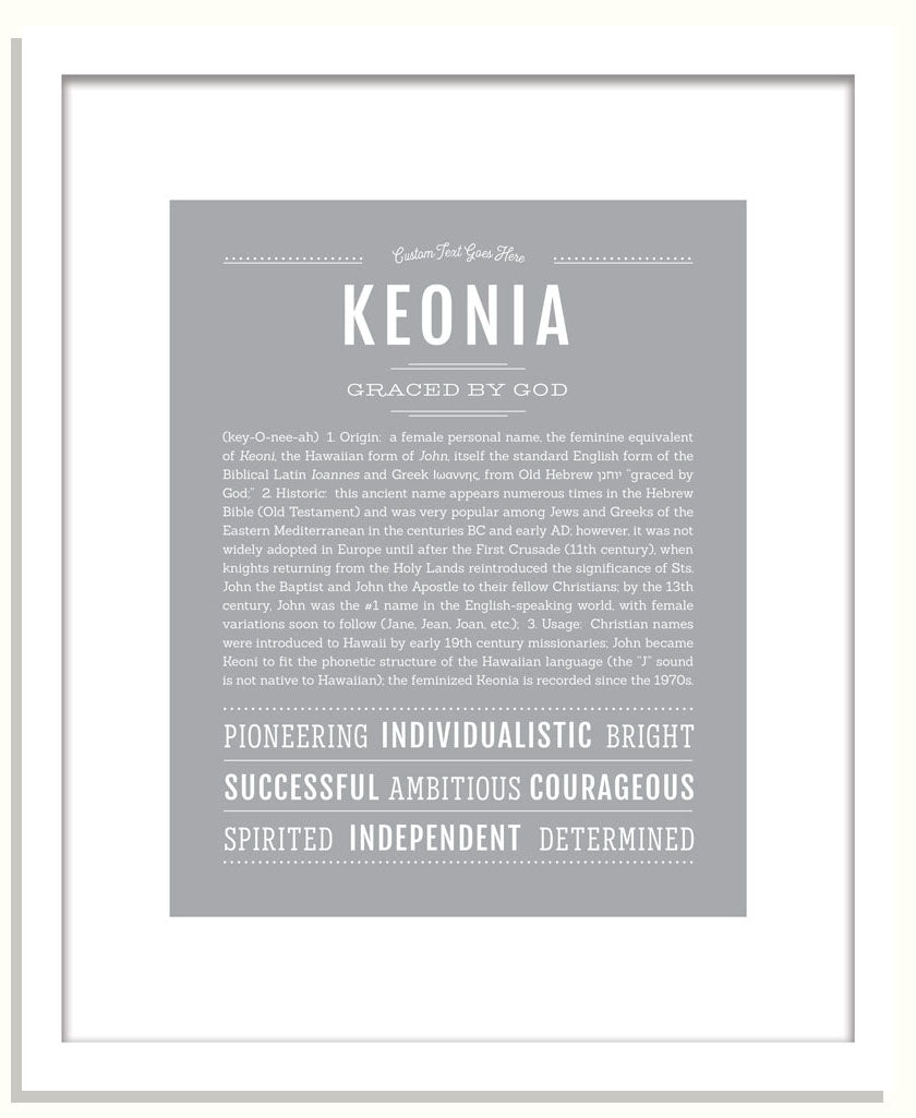 Keonia | Name Art Print