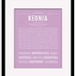 Keonia | Name Art Print