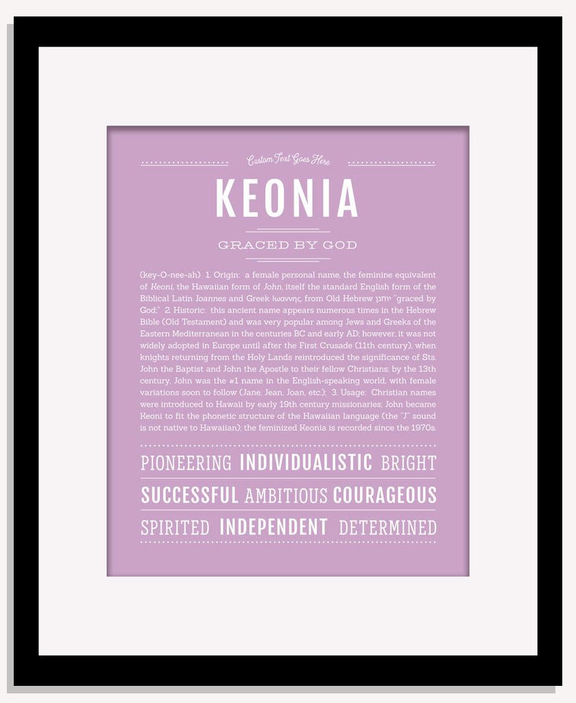 Keonia | Name Art Print