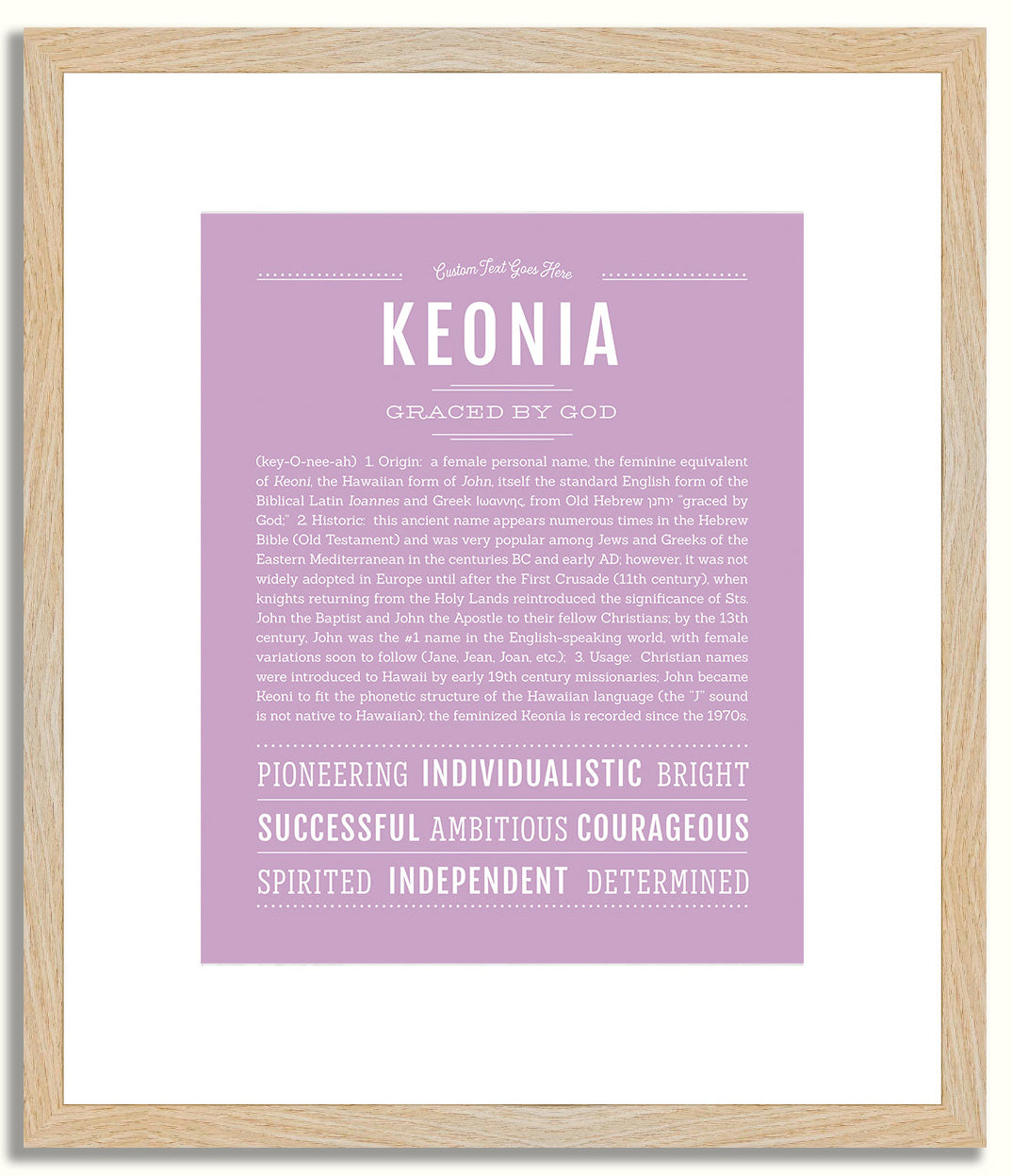Keonia | Name Art Print