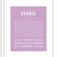 Keonia | Name Art Print