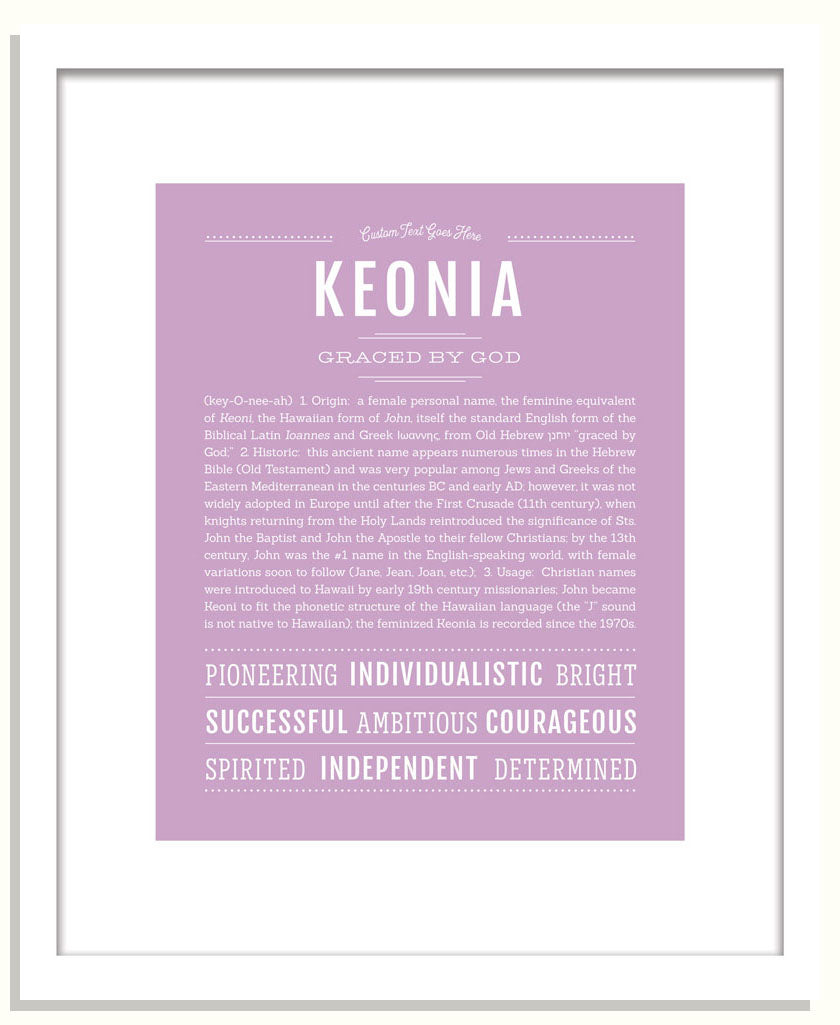 Keonia | Name Art Print