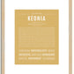 Keonia | Name Art Print