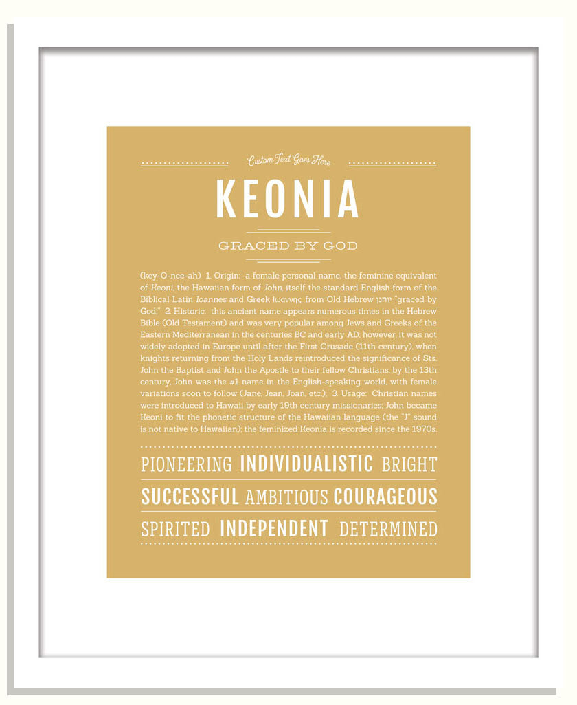 Keonia | Name Art Print