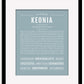 Keonia | Name Art Print