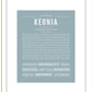 Keonia | Name Art Print
