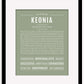 Keonia | Name Art Print